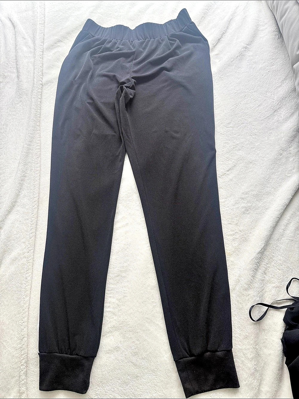 Aqua Color Block Track Pants in Black & White Size Small